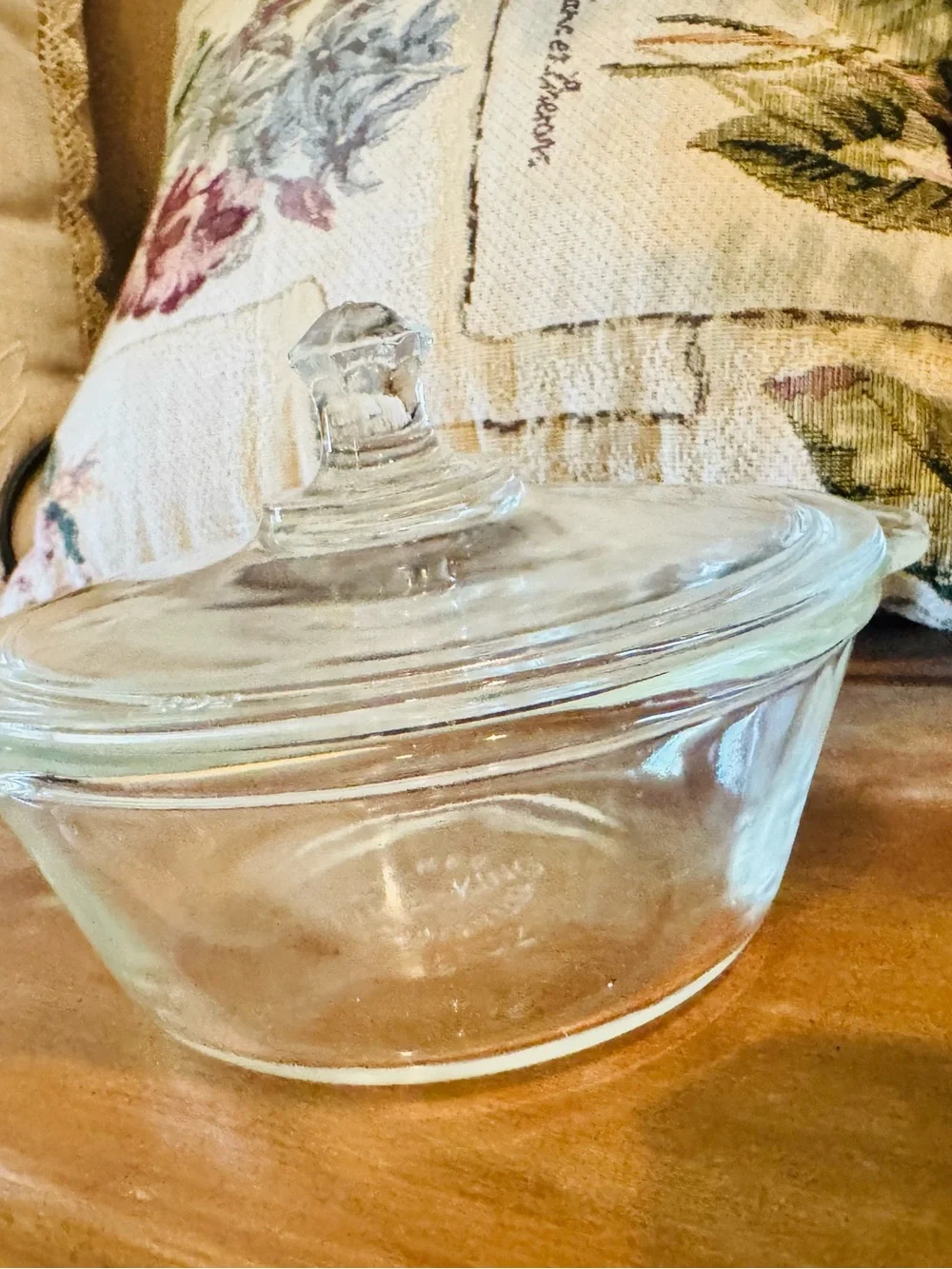 Vintage Fire King Small 8oz. Glass Casserole Dish w Lid
